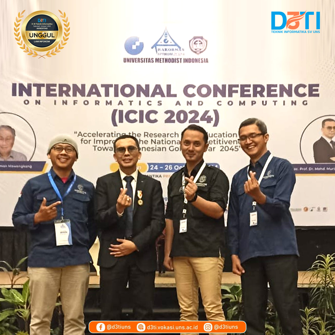 D3TI UNS Berpartisipasi dalam The Ninth ICIC di Medan